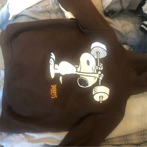 Hu0026M | Shirts | Brown Snoopys Strength Club Hoodie | Poshmark
